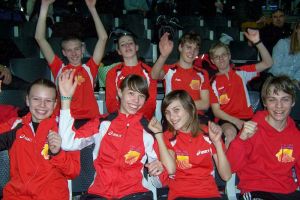 Gruppenfoto von den Badischen Schüler- und Jugendhallenmeisterschaften