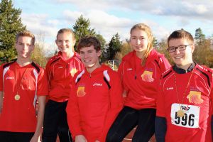 Die erfolgreichen TSG-Athletinnen und Athleten bei den Ba-Wü Waldlaufmeisterschaften 2014